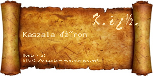 Kaszala Áron névjegykártya